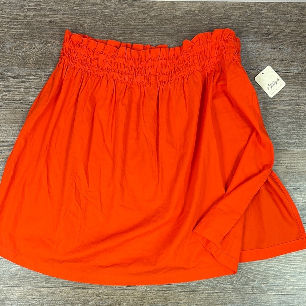 NEW Free People Tangerine Tango A-Line Side Slit Mini Skirt Size Medium